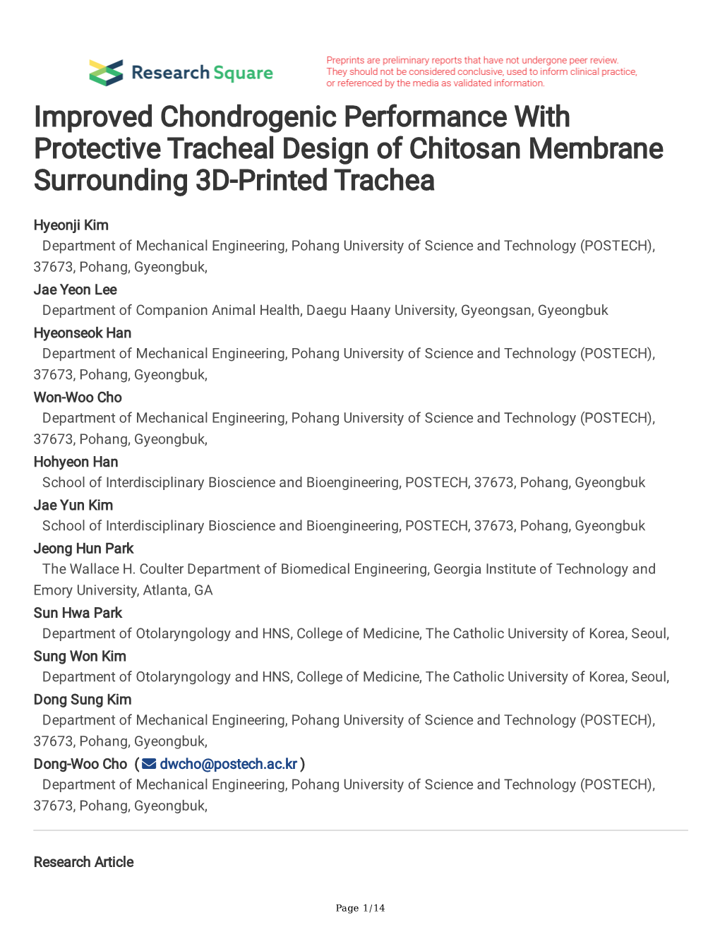 Improved Chondrogenic Performance with Protective Tracheal Design of Chitosan Membrane Surrounding 3D-Printed Trachea