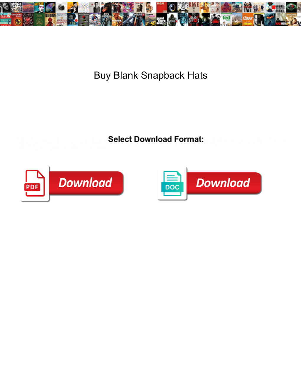 Buy Blank Snapback Hats