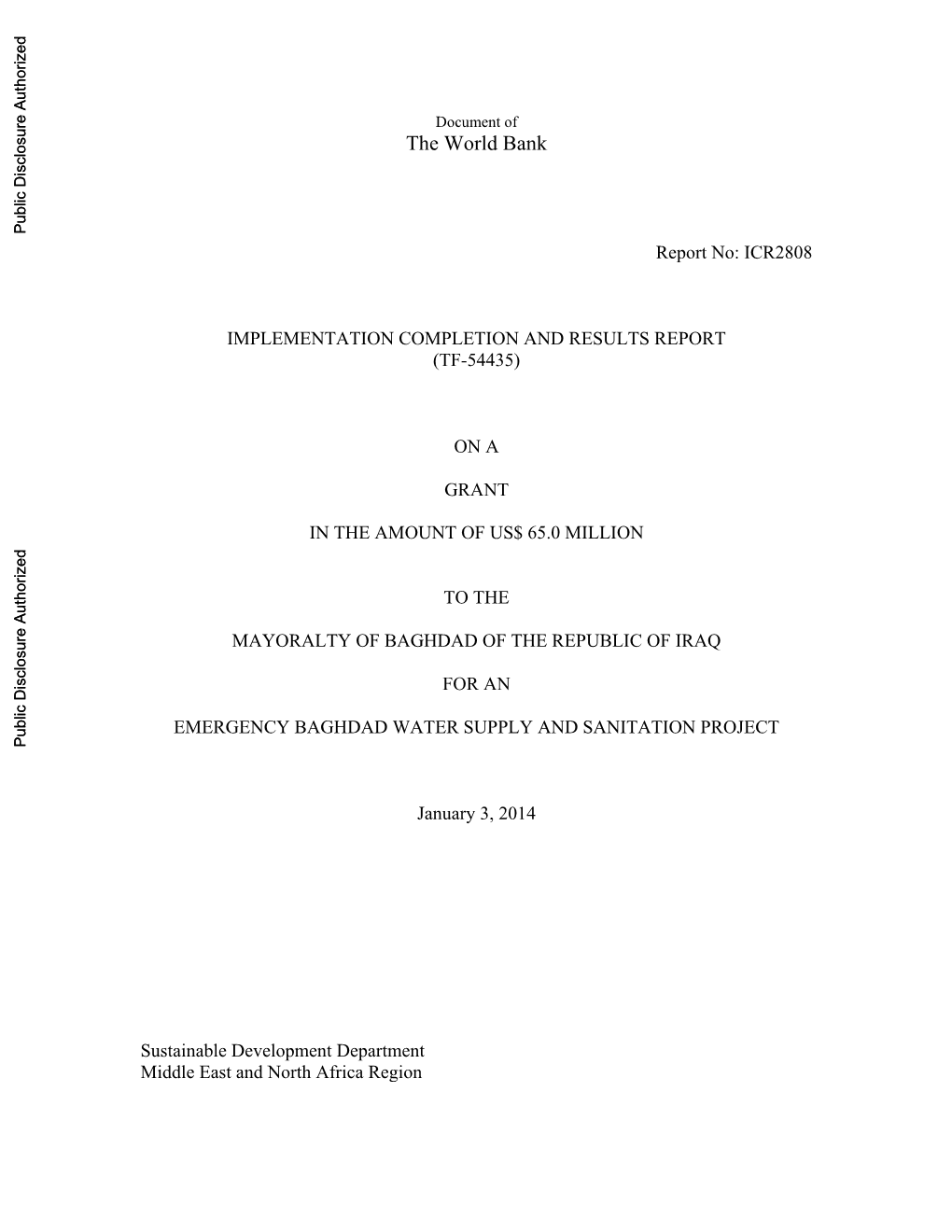 World Bank Document