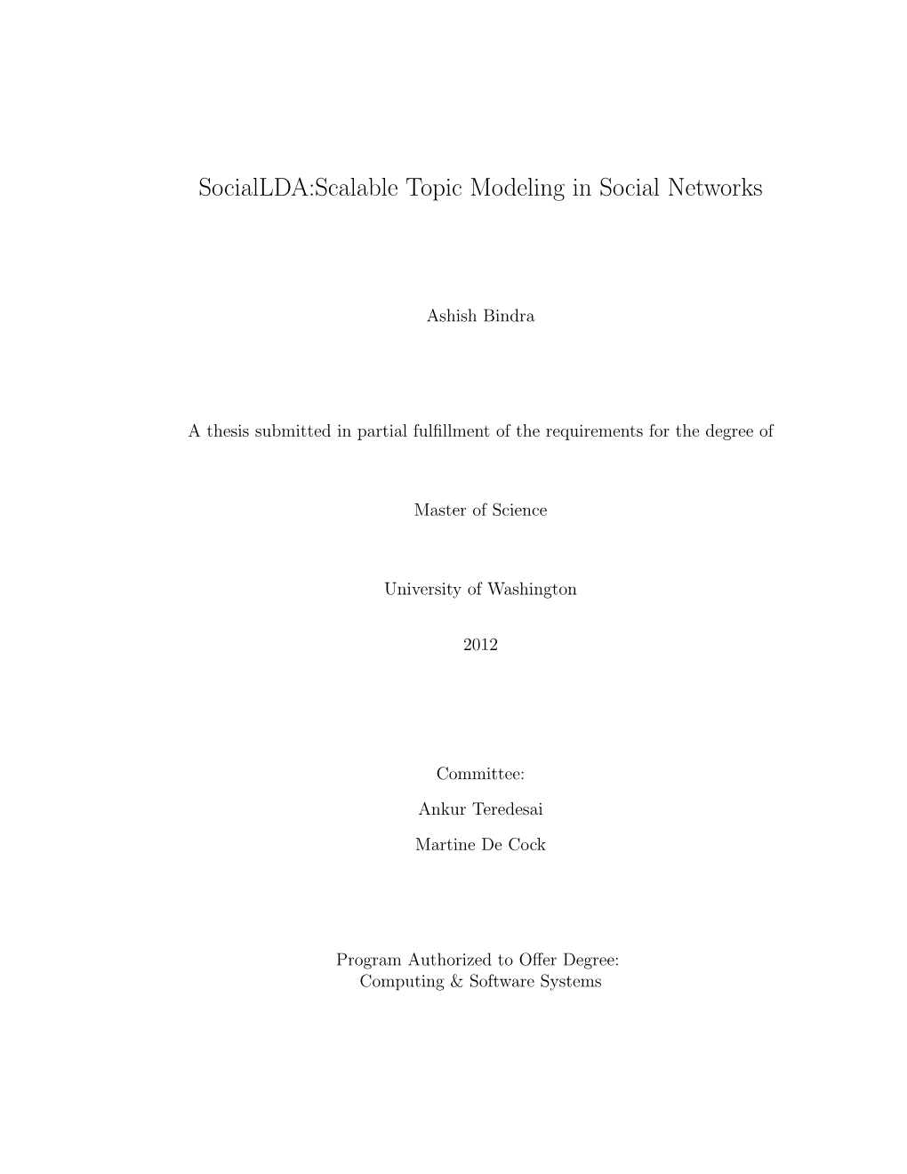 Sociallda:Scalable Topic Modeling in Social Networks