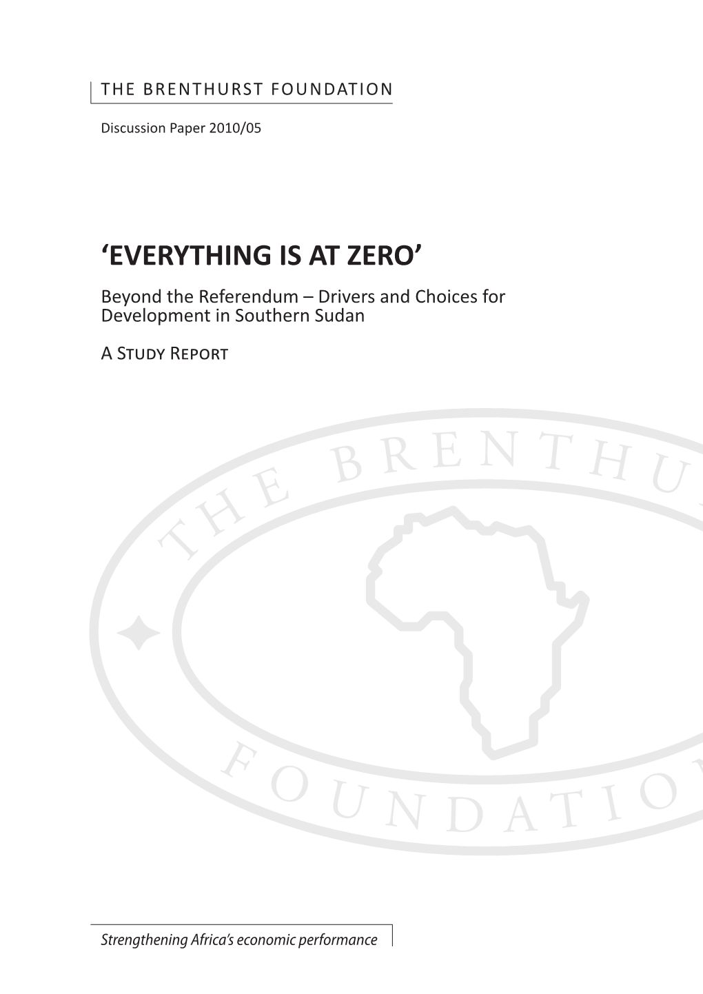 'Everything Is at Zero'