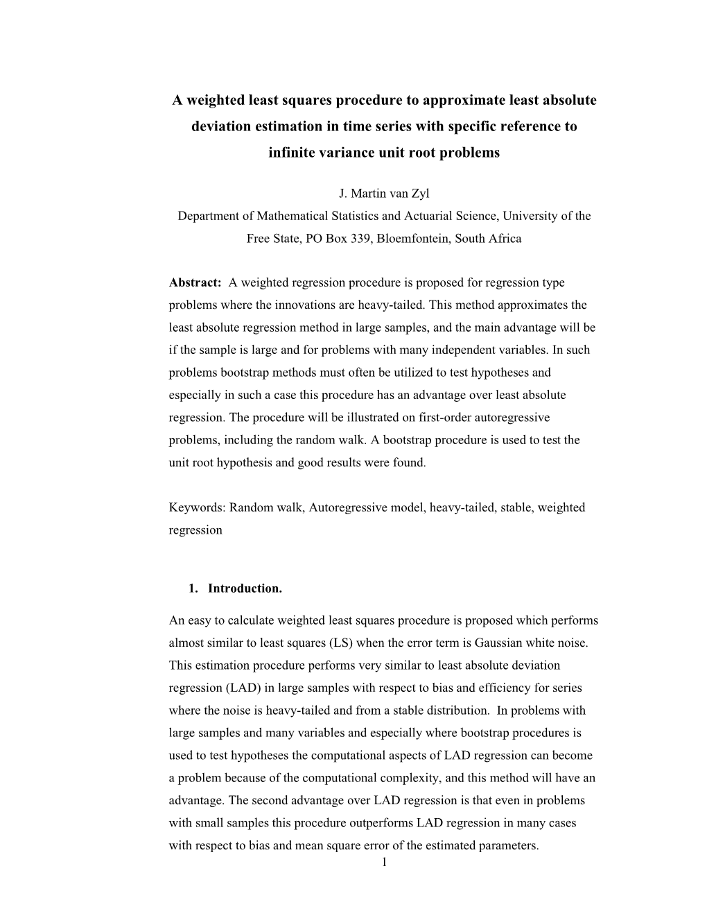 A Weighted Least Squares Procedure to Approximate Least Absolute Deviation Estimation in Time Series with Specific Reference to Infinite Variance Unit Root Problems