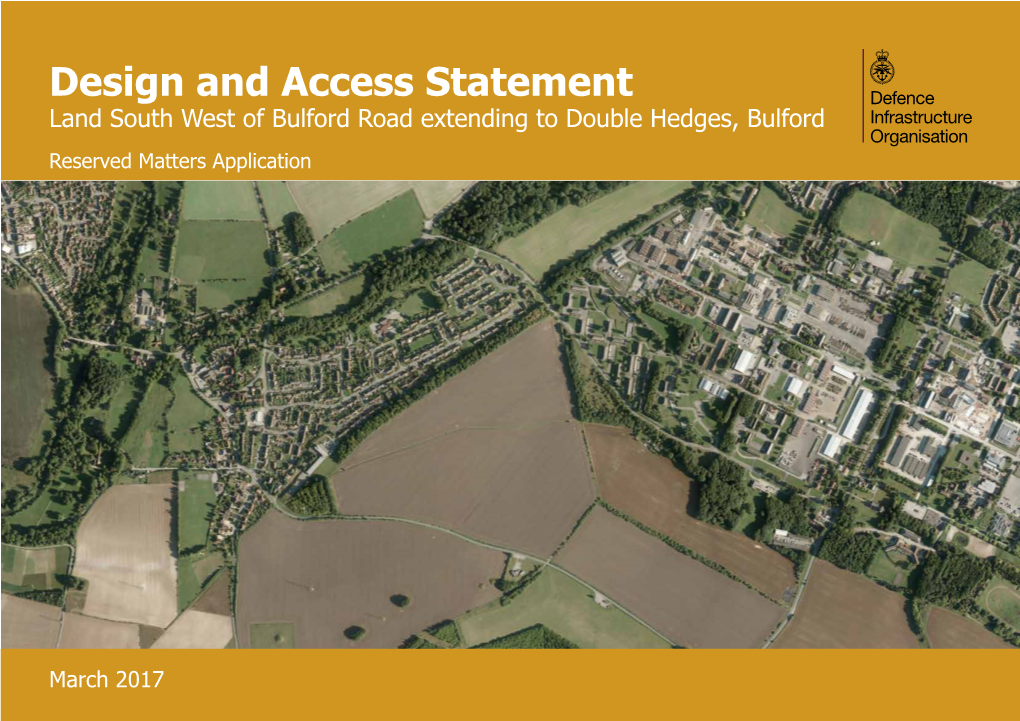 Design and Access Statement Land South West of Bulford Road Extending to Double Hedges, Bulford Reserved Matters Application