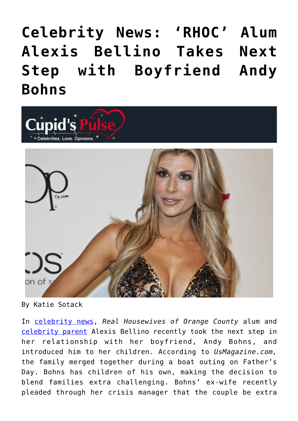 Alum Alexis Bellino Takes Next Step with Boyfriend Andy Bohns