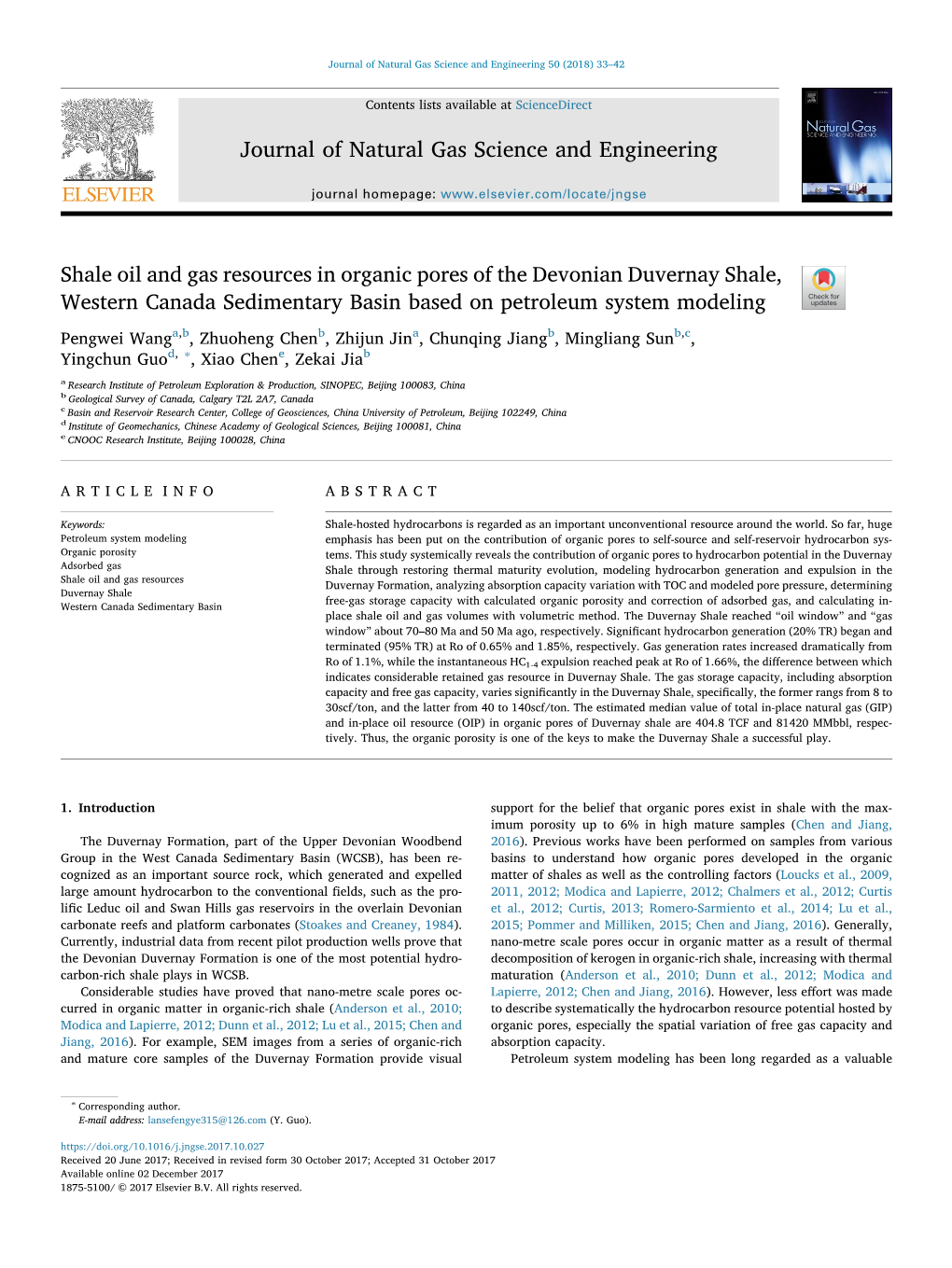 Shale Oil and Gas Resources in Organic Pores of the Devonian Duvernay Shale, Western Canada Sedimentary Basin Based on Petroleum