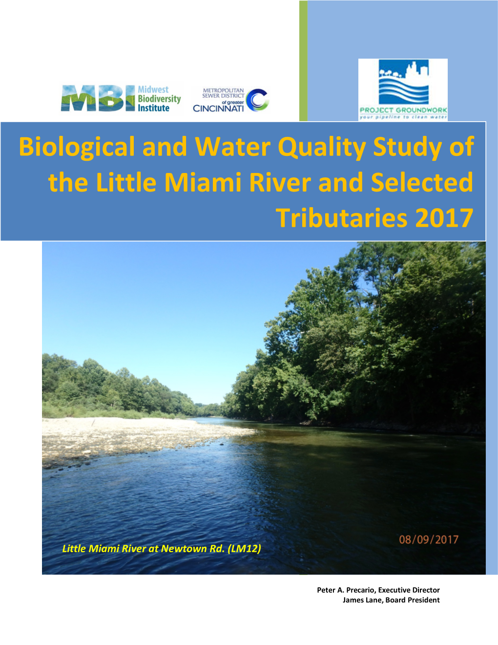 Biological and Water Quality Study of the Little Miami River and Selected Tributaries 2017