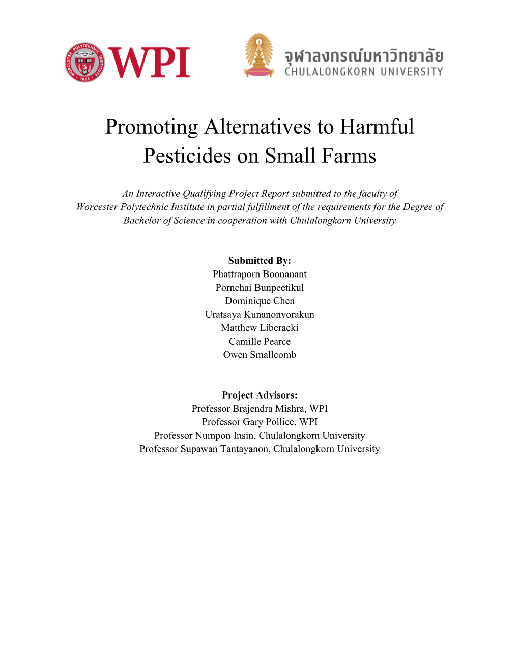 Promoting Alternatives to Harmful Pesticides on Small Farms