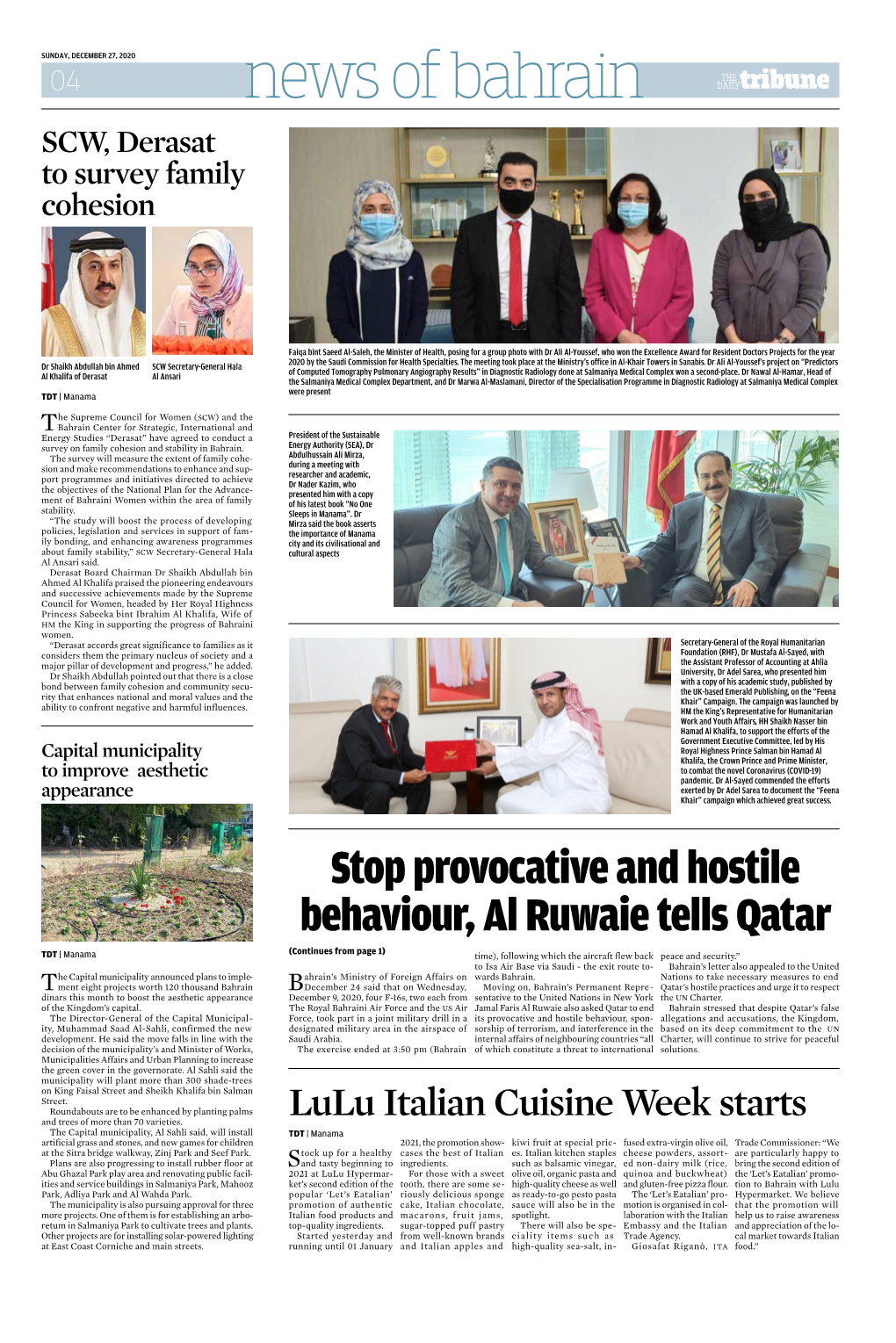 Stop Provocative and Hostile Behaviour, Al Ruwaie Tells Qatar