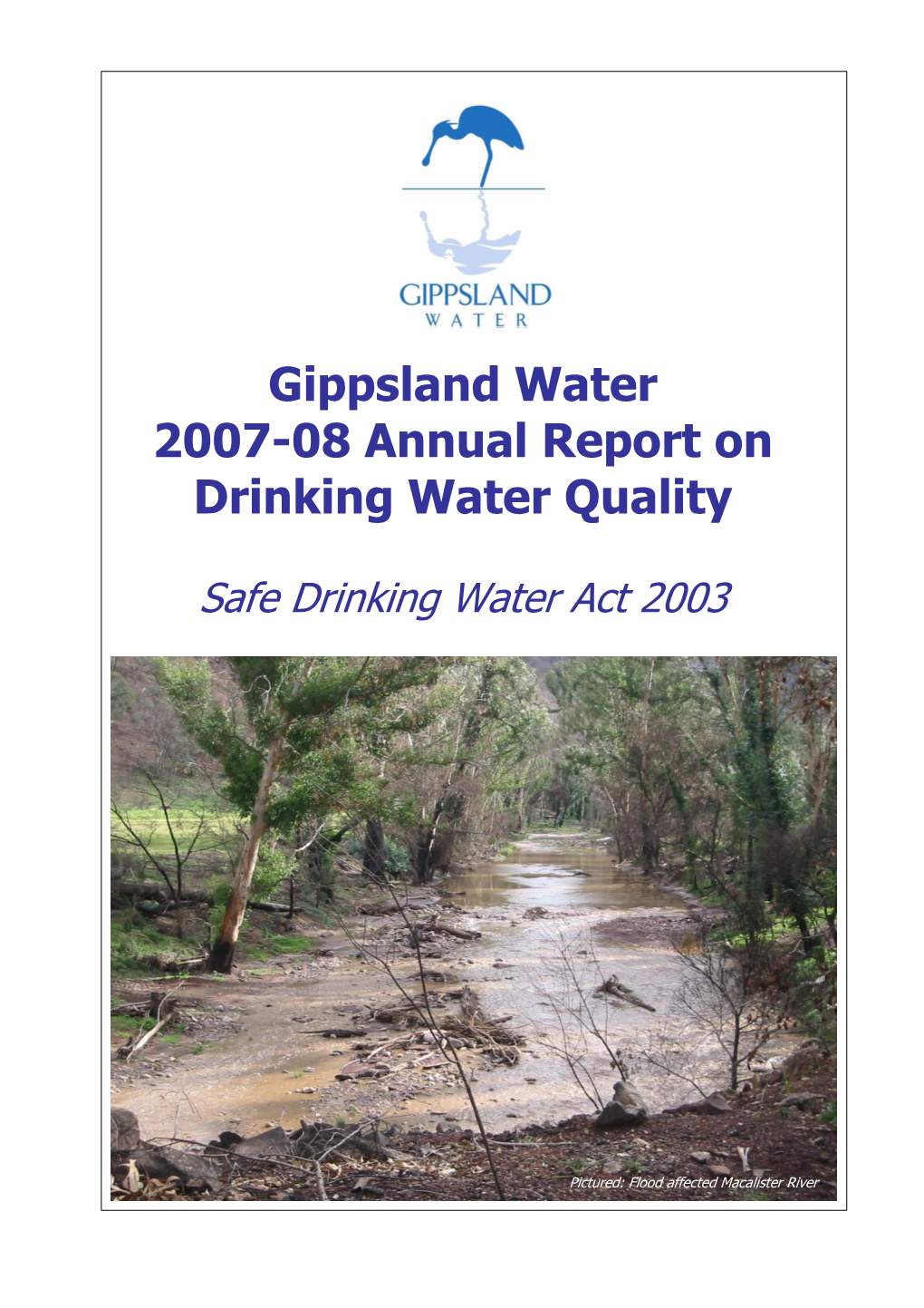 Safe Drinking Water 20072008Final