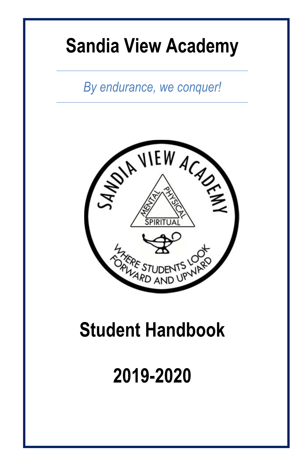 Sandia View Academy Student Handbook 2019-2020