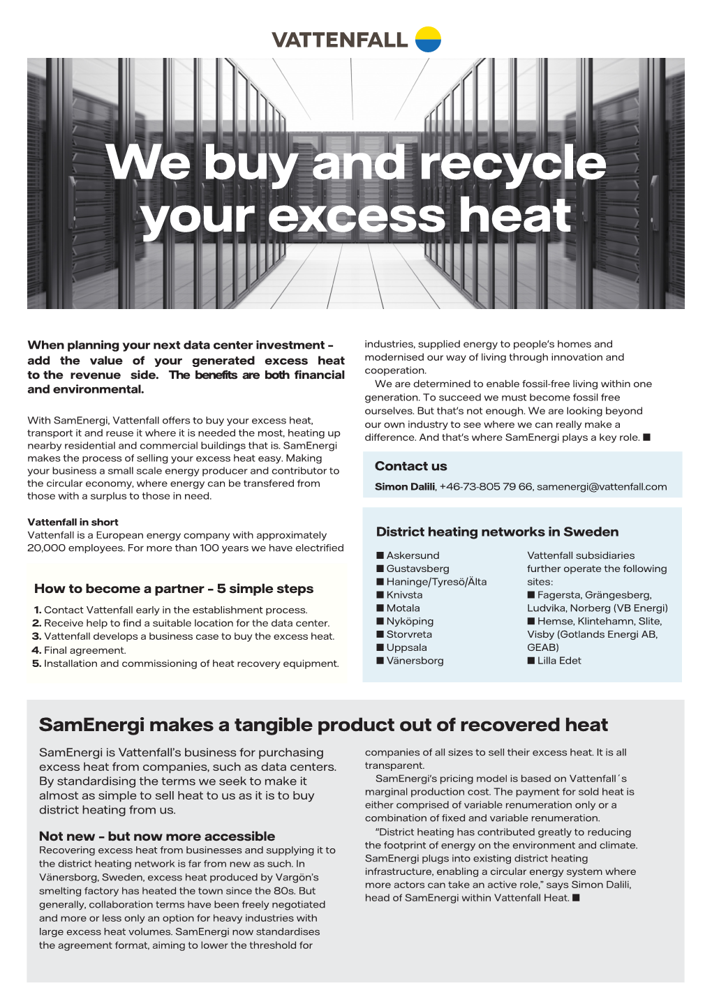 We Buy and Recycle Your Excess Heat