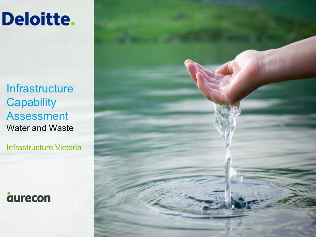 Infrastructure Capability Assessment Water and Waste