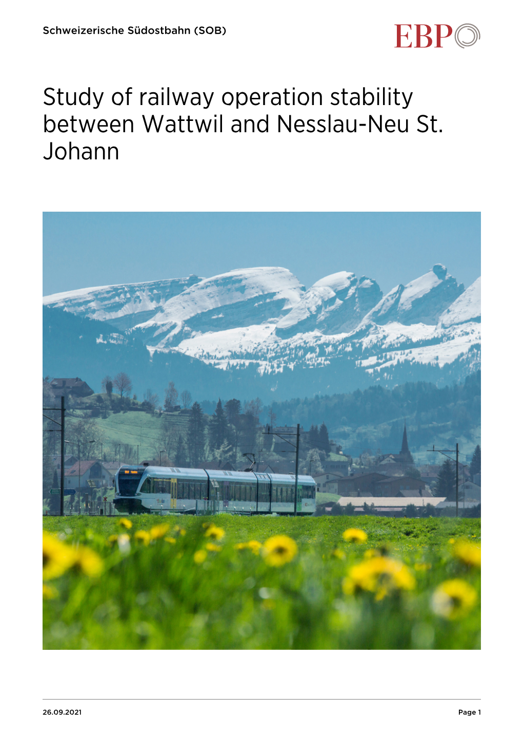 Study of Railway Operation Stability Between Wattwil and Nesslau-Neu St