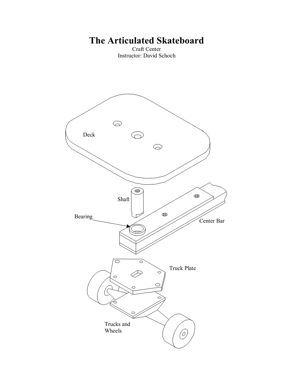 The Articulated Skateboard Craft Center Instructor: David Schoch