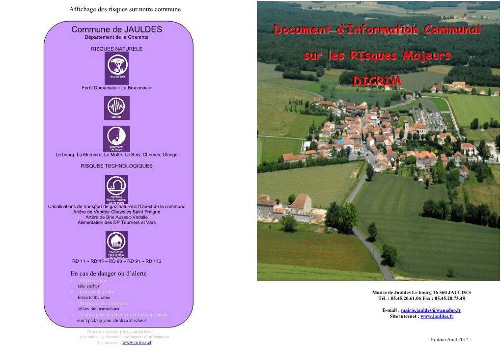 Document D'information Communal Sur Les Risques Majeurs