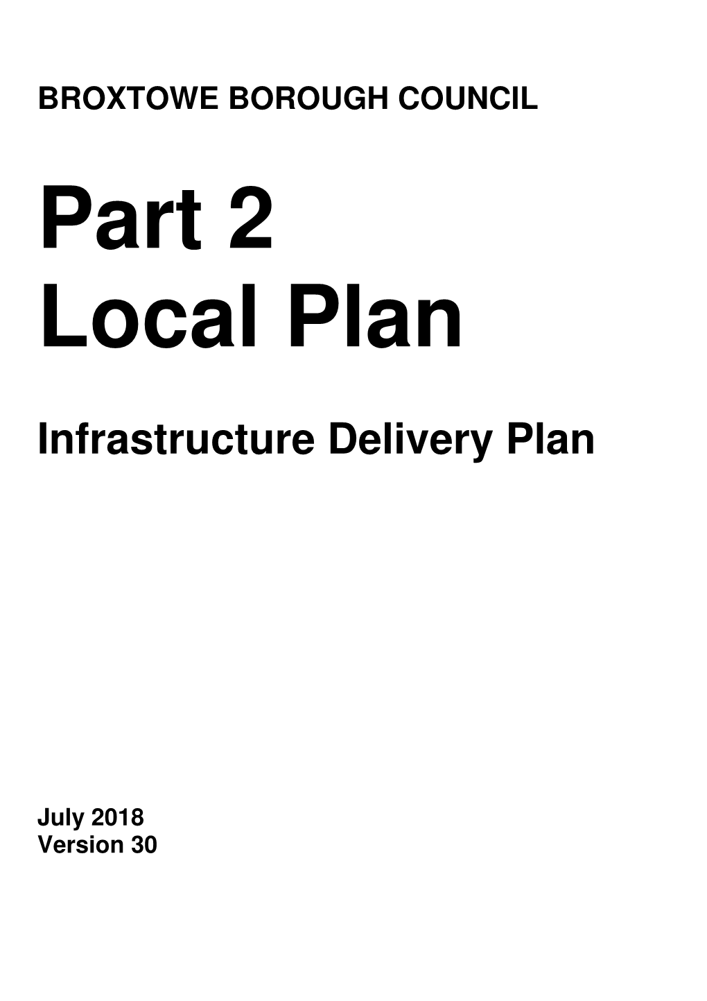 Infrastructure Delivery Plan