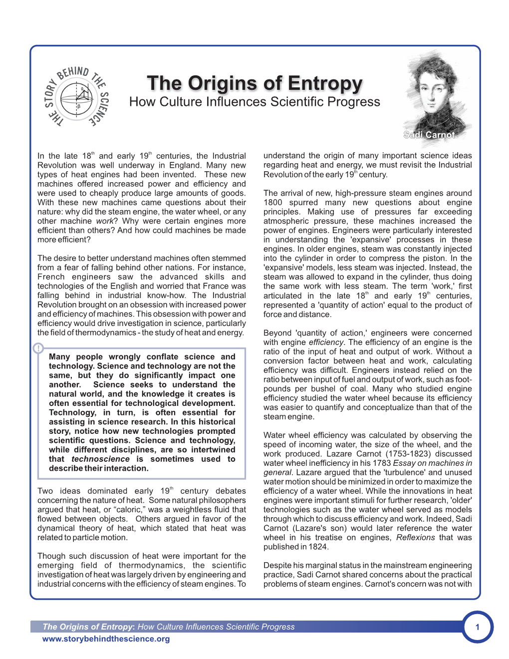 The Origins of Entropy