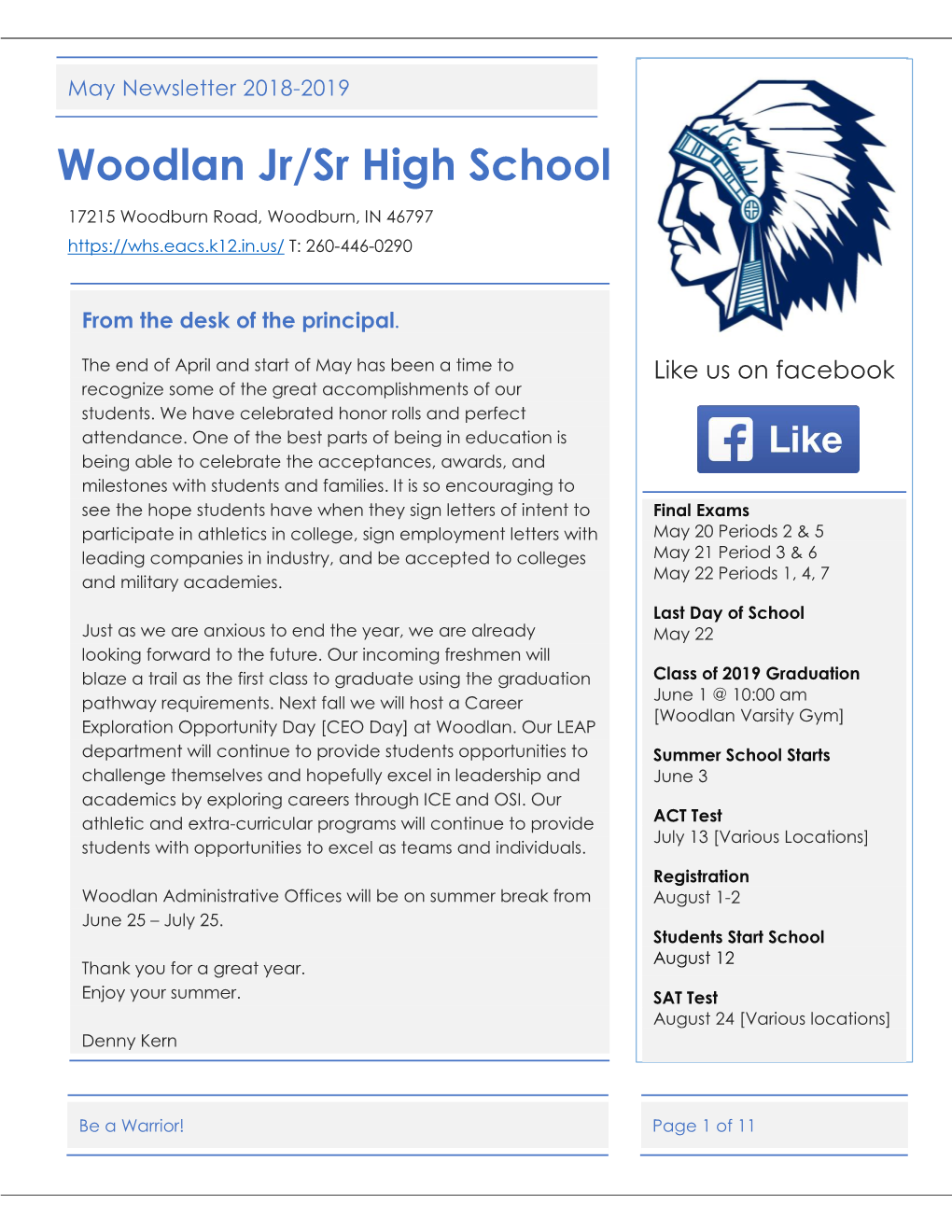 Woodlan Athletic News