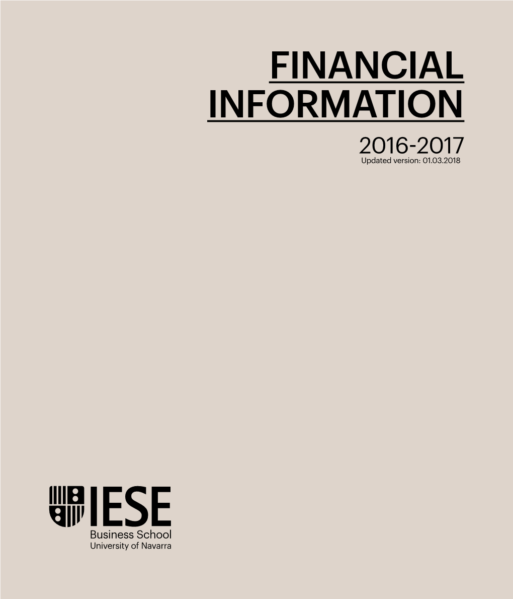 FINANCIAL INFORMATION 2016-2017 Updated Version: 01.03.2018