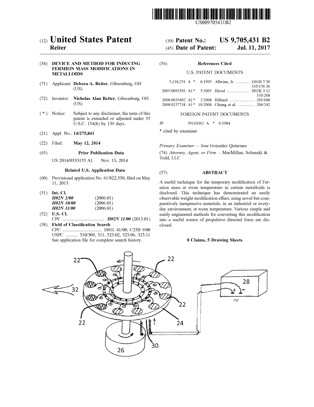 (12) United States Patent (10) Patent No.: US 9,705.431 B2 Reiter (45) Date of Patent: Jul