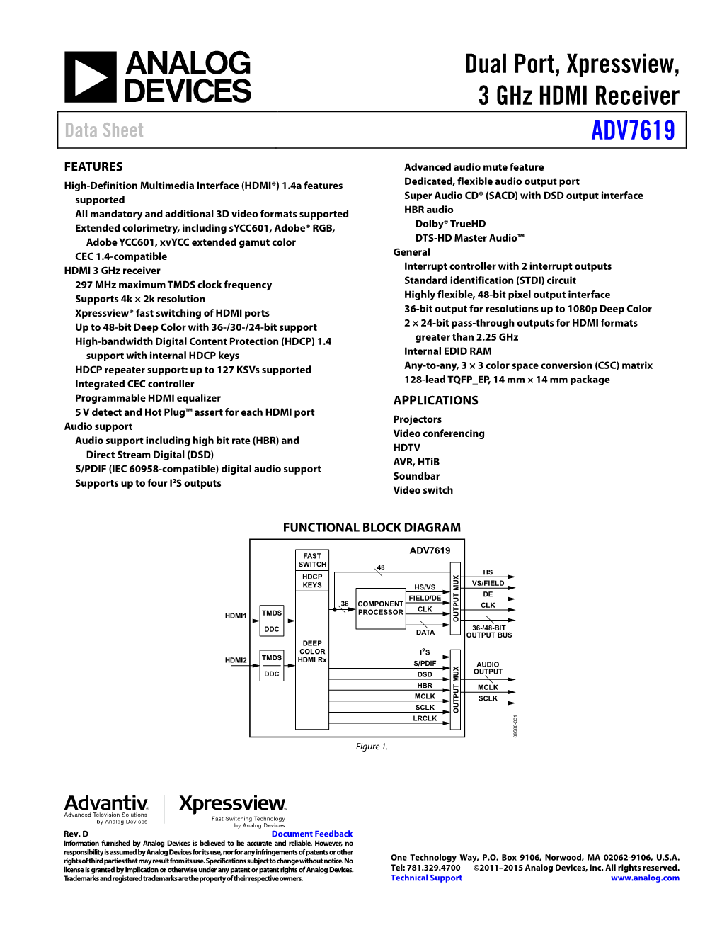 ADV7619 (Rev. D)