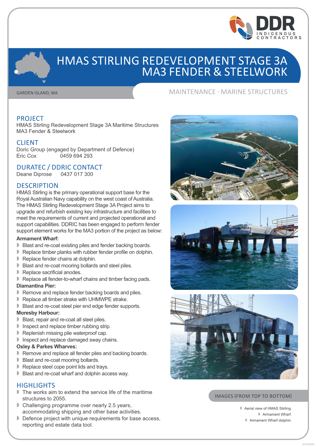 Hmas Stirling Redevelopment Stage 3A Ma3 Fender & Steelwork