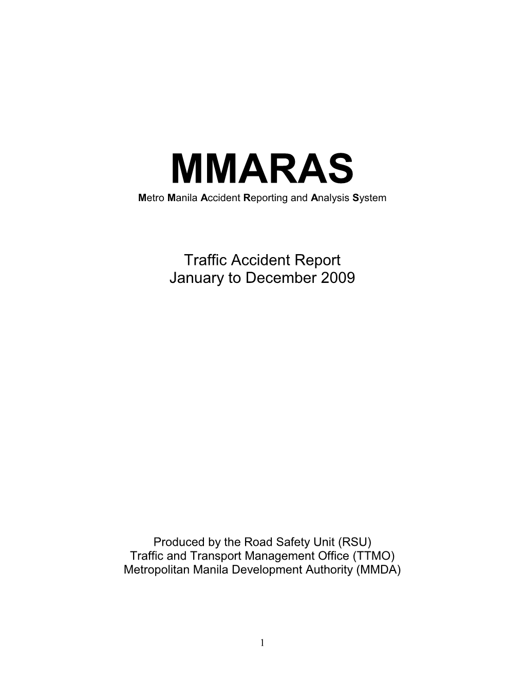 MMARAS Annual Report 2009