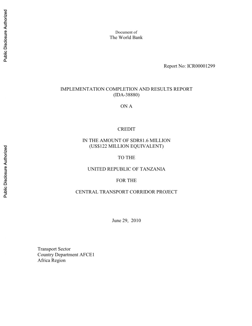 World Bank Document