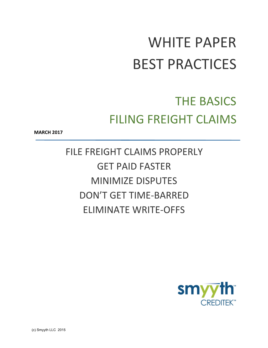 Best Practices Freight Claims Filing