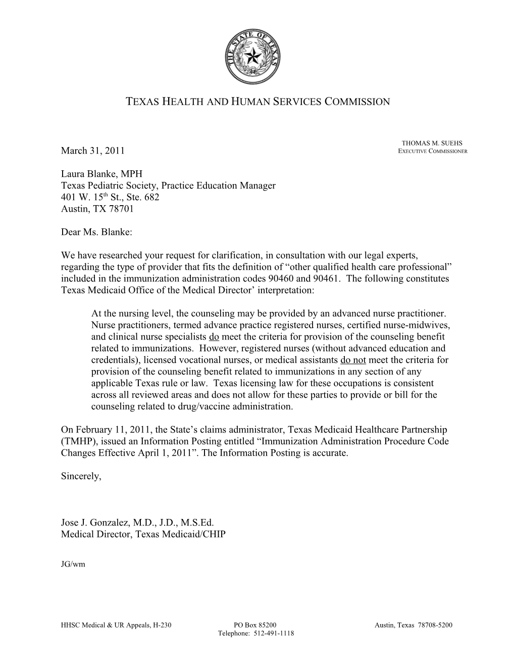 Texas Health and Human Services Commission