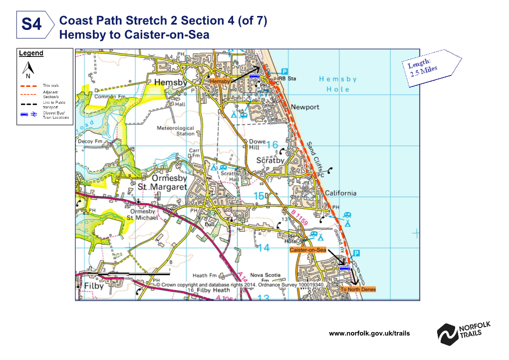Coast Path Stretch 2 Section 4 (Of 7) Hemsby to Caister-On-Sea