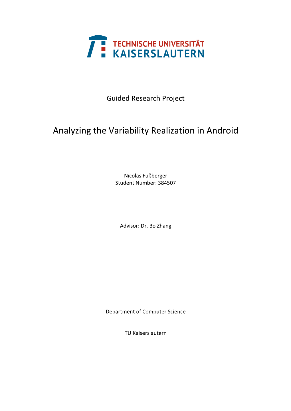 Analyzing the Variability Realization in Android