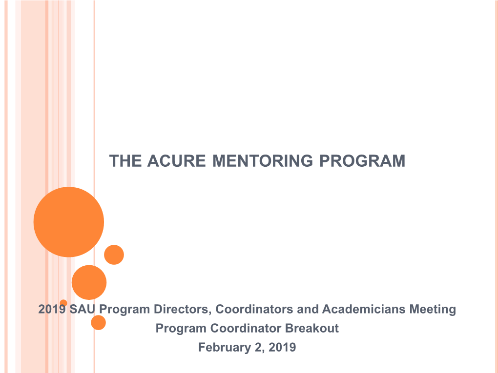 Acure Mentoring Program