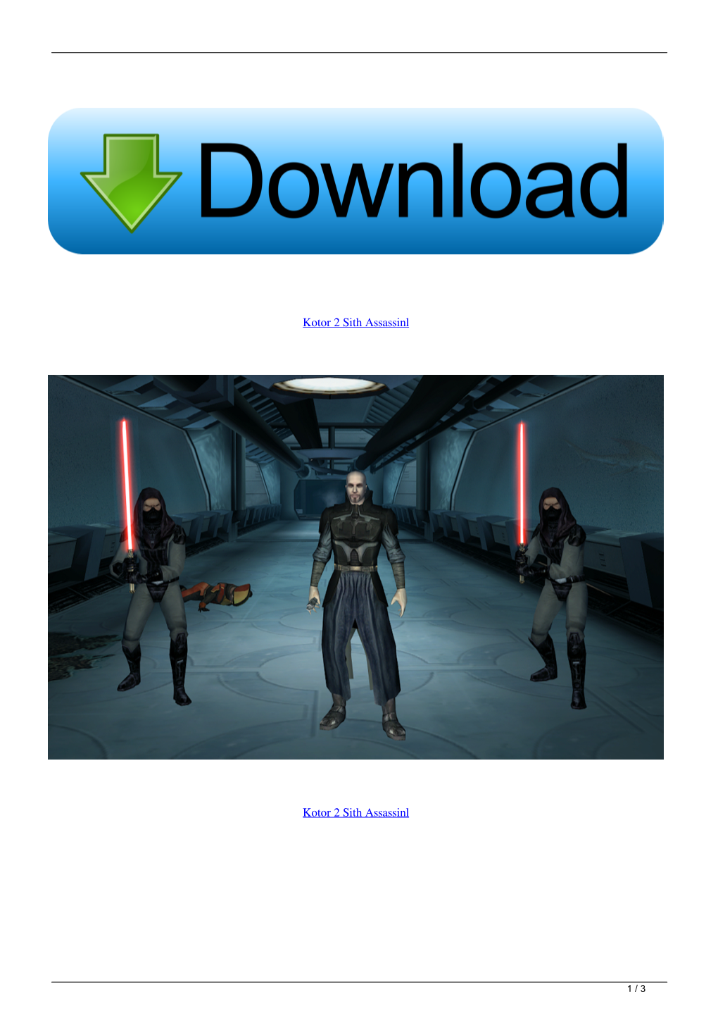 Kotor 2 Sith Assassinl