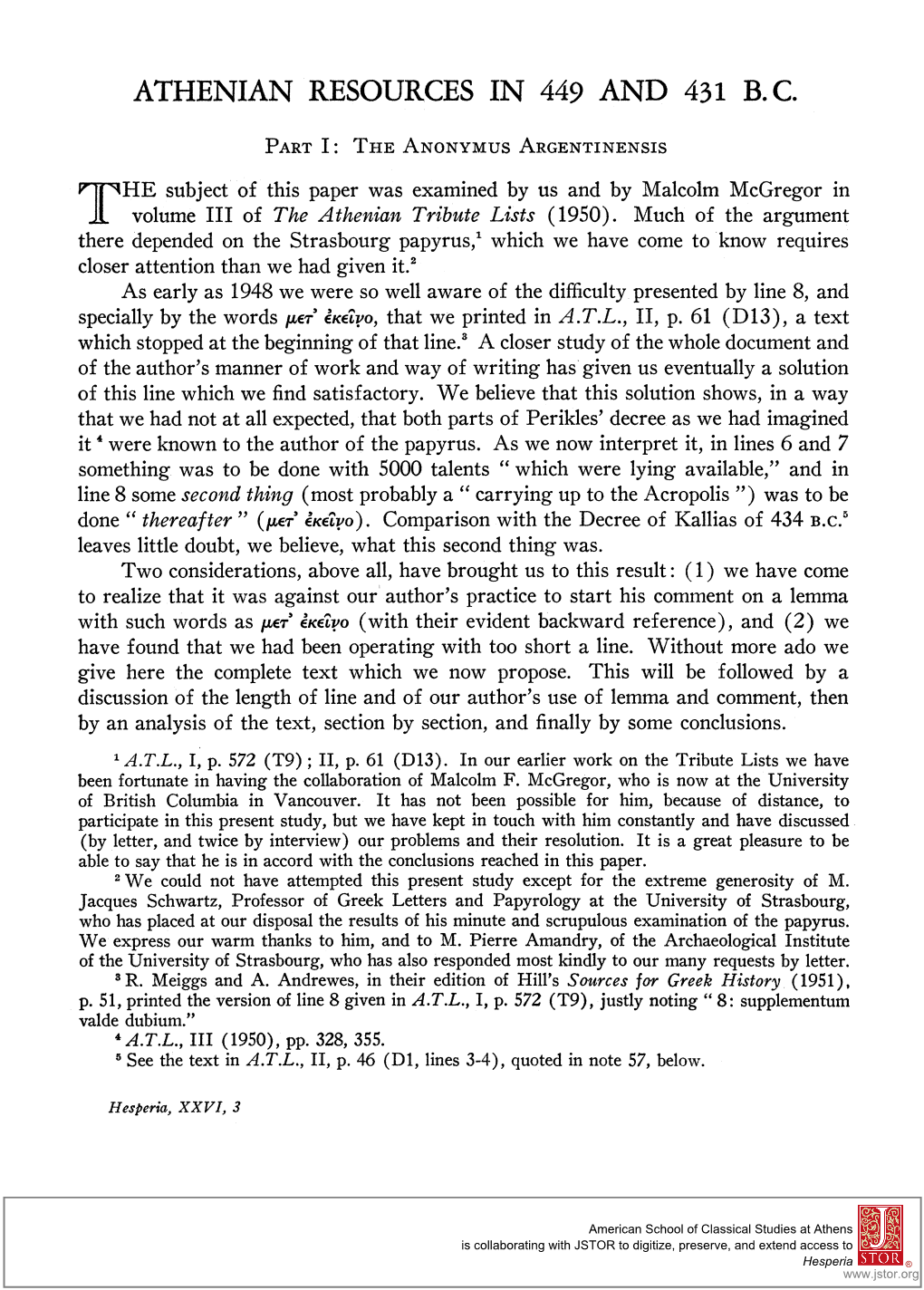 Athenian Resources in 449 and 431 B. C