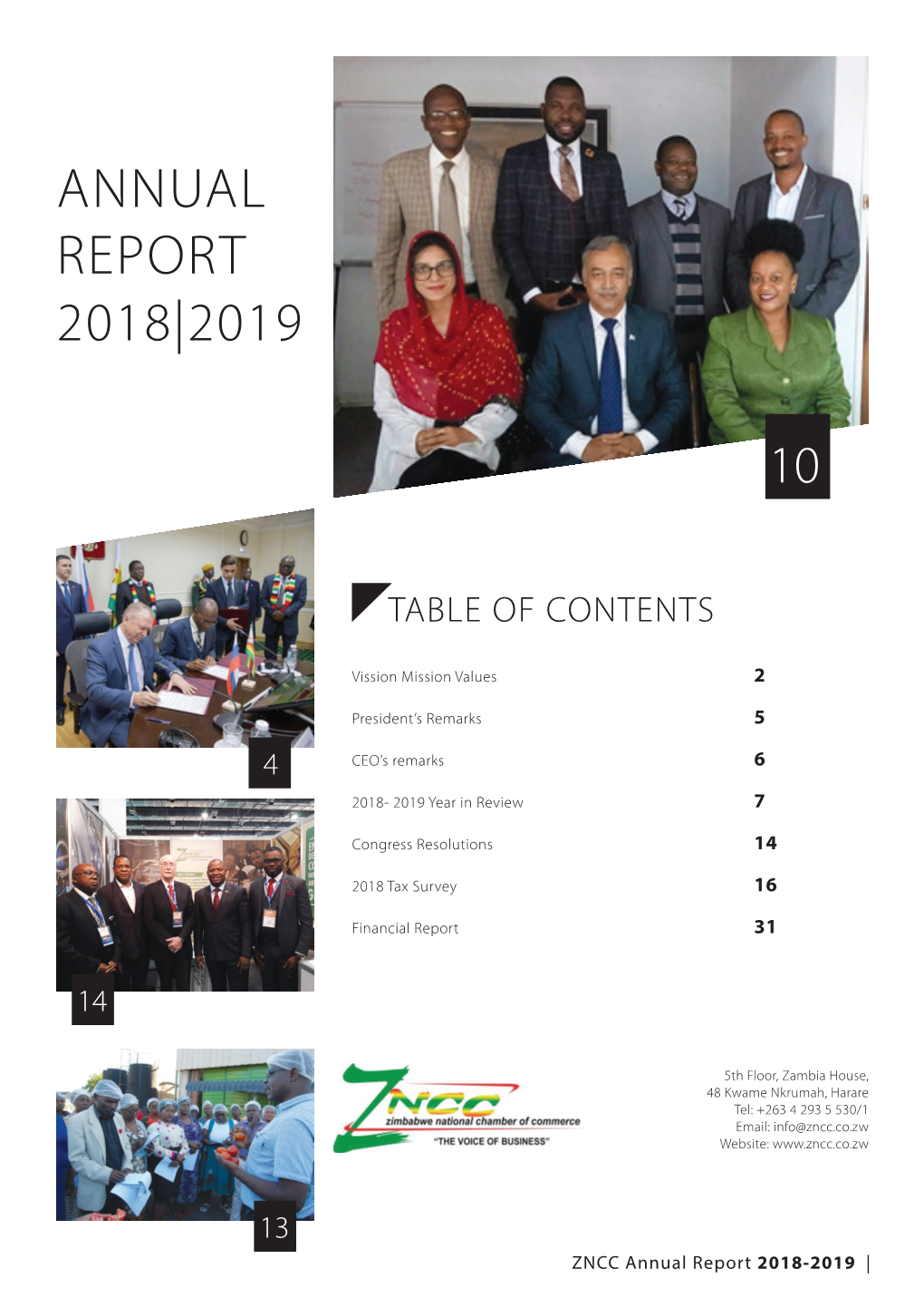 ZNCC ANNUAL REPORT 2018 2019.Indd