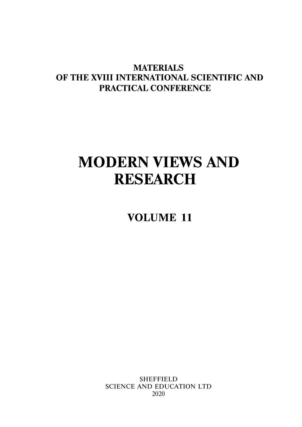 Modern Views and Research June | 2020