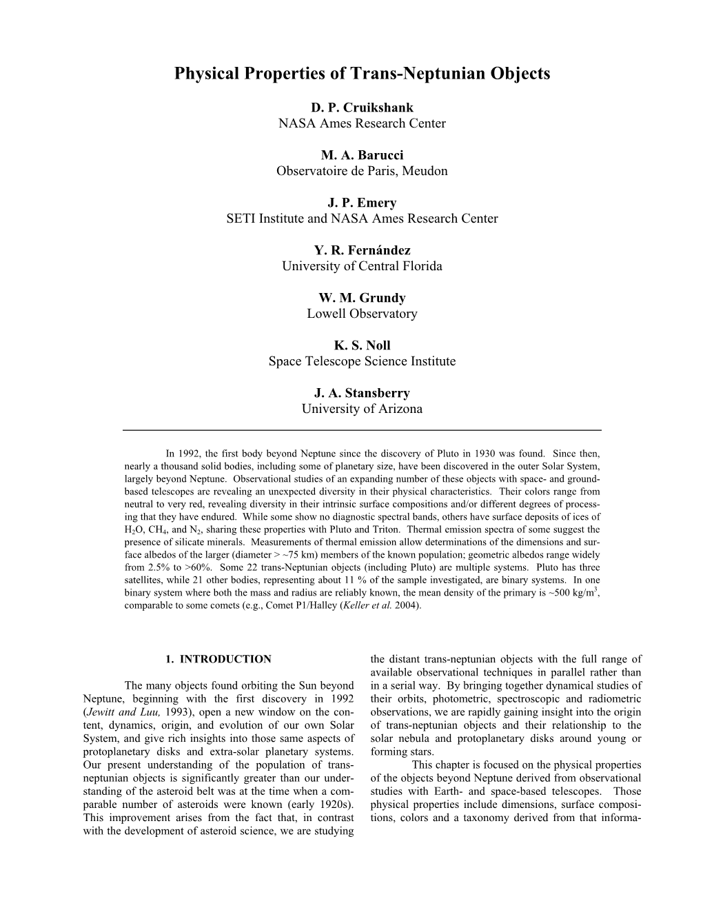 Physical Properties of Trans-Neptunian Objects