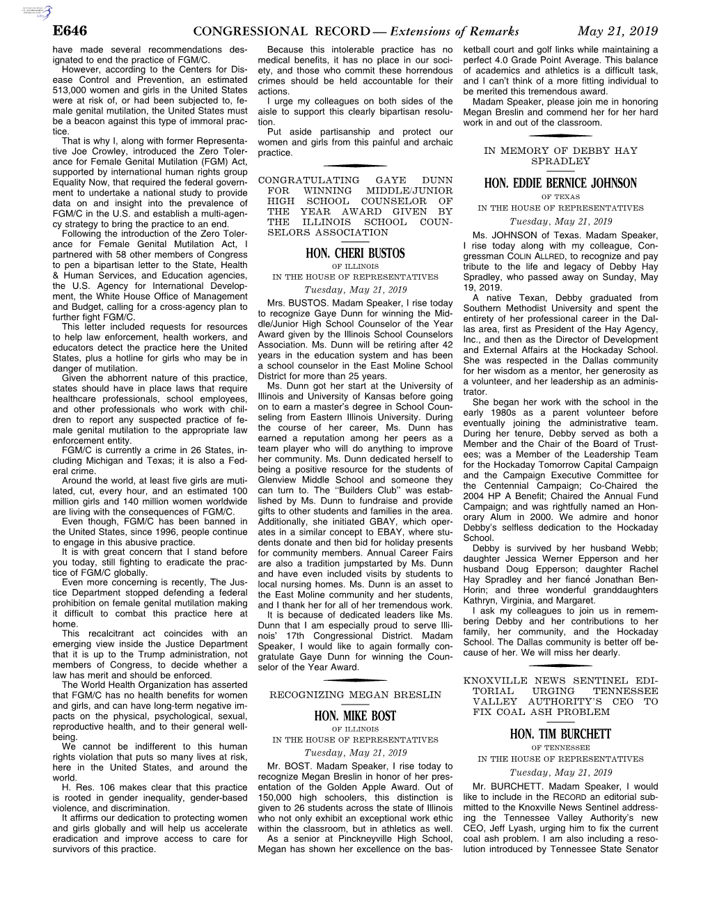 CONGRESSIONAL RECORD— Extensions of Remarks E646 HON