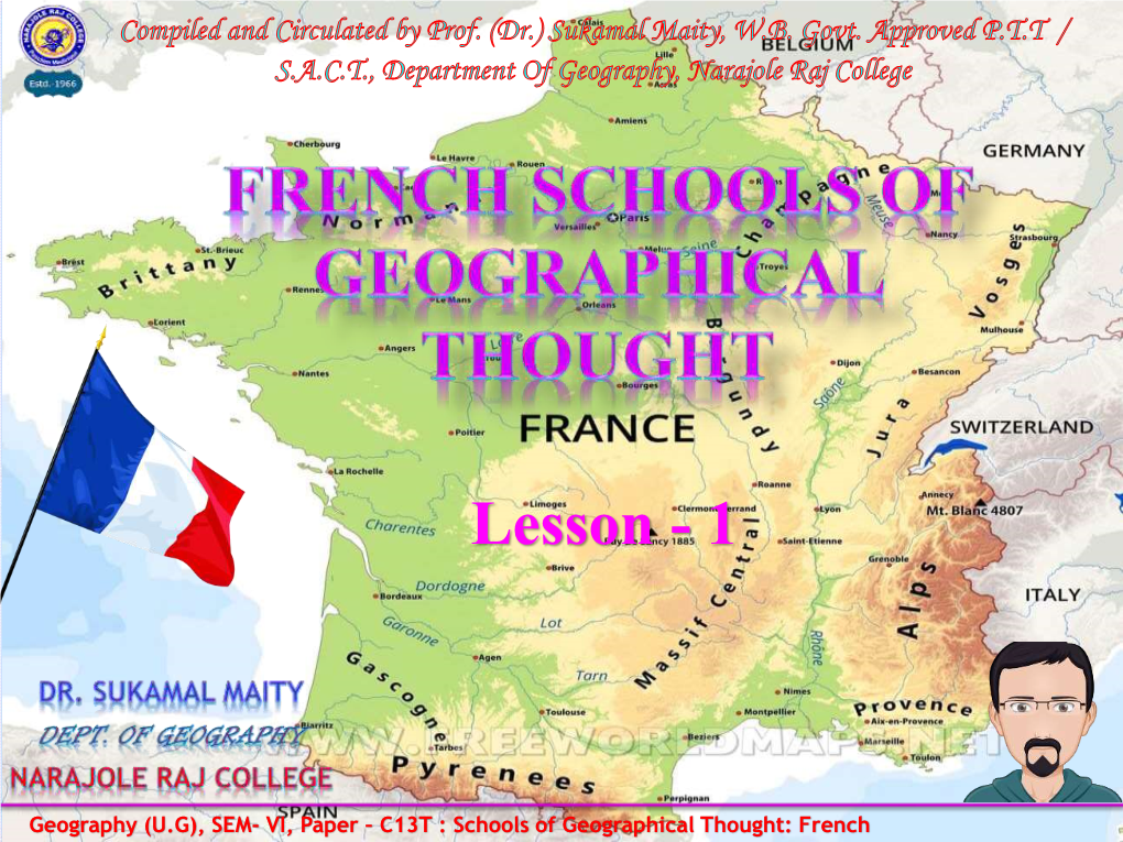 French Schools of Geographical Thought