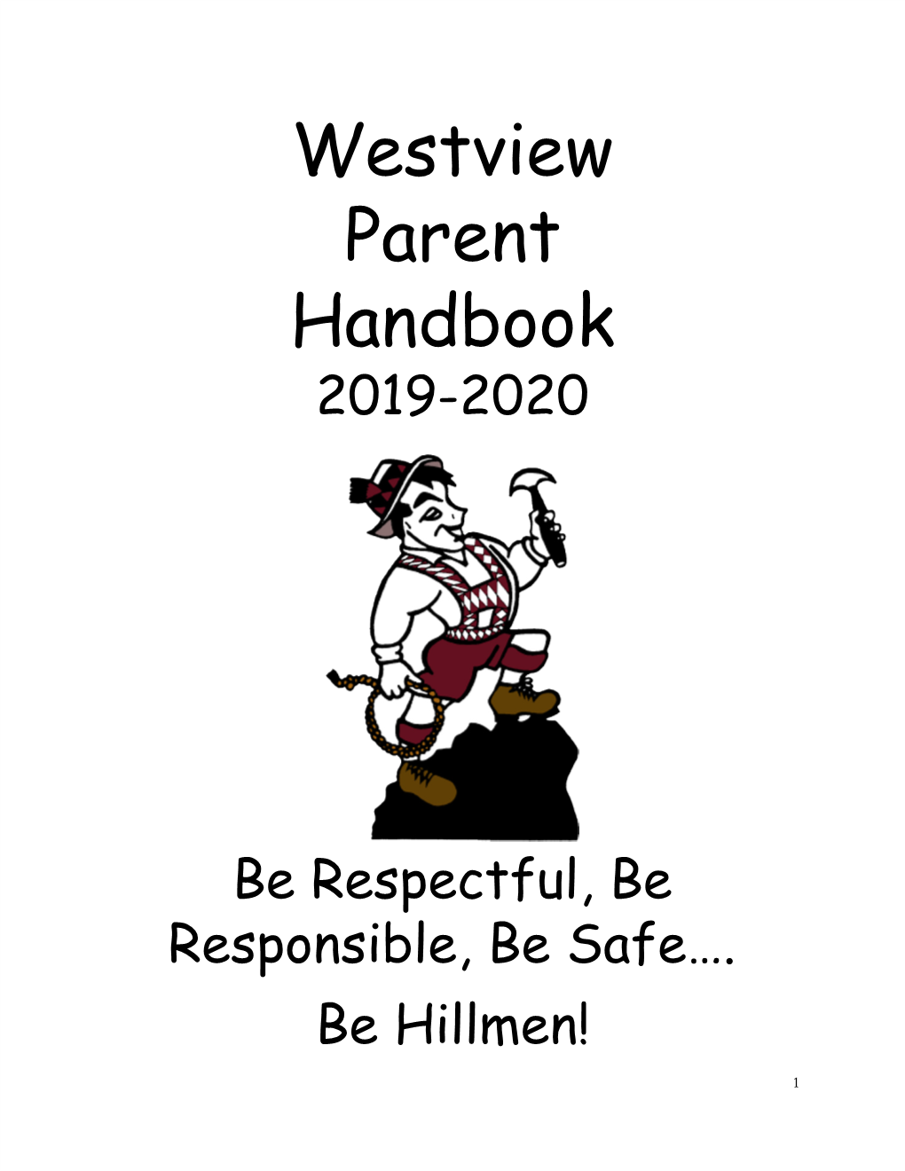 Westview Parent Handbook 2019-2020