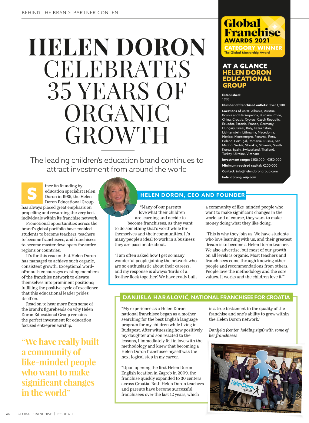 Helen Doron Celebrates 35 Years of Organic Growth