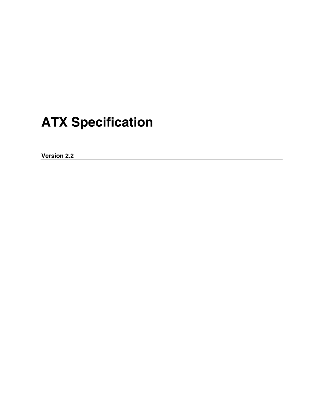 ATX Specification