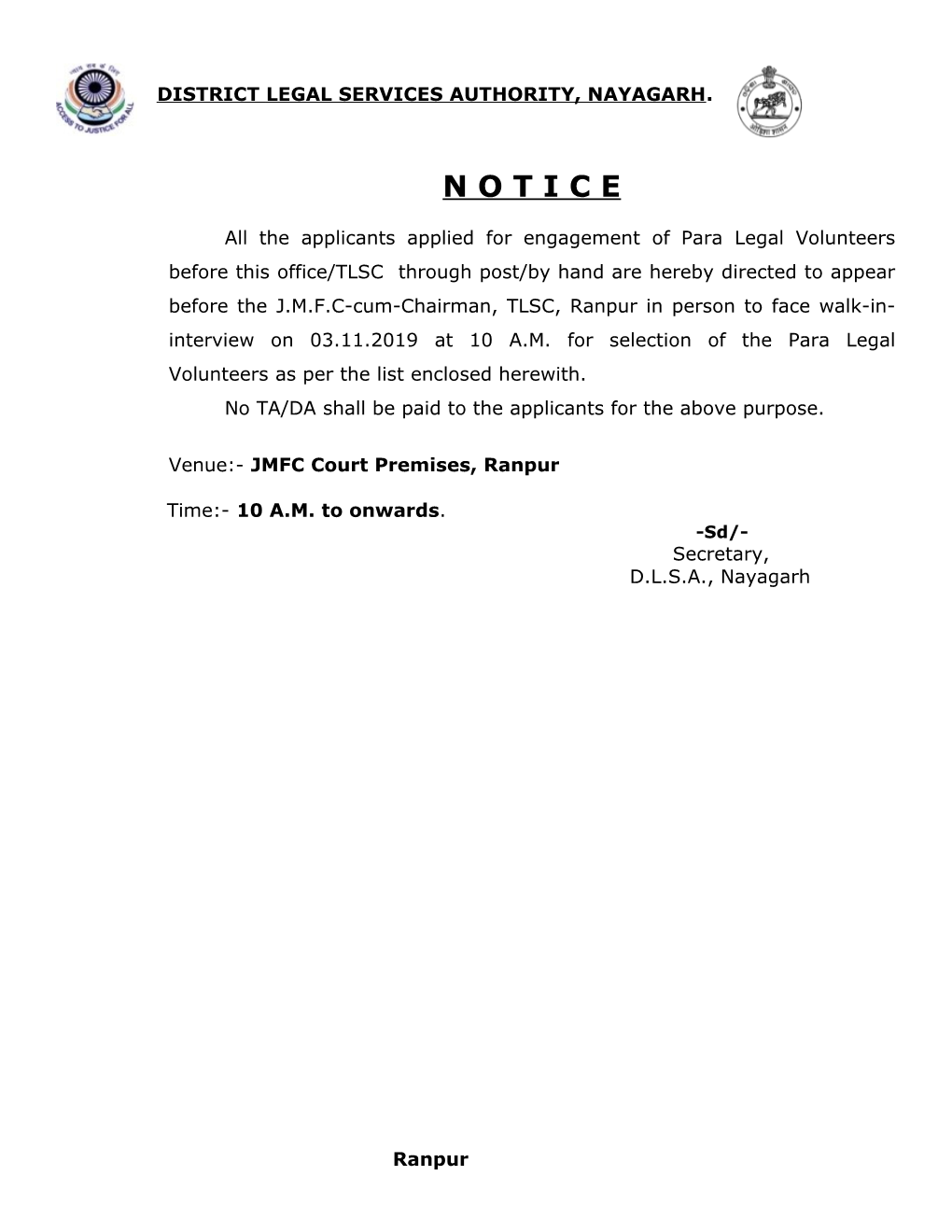 Notice for Ranpur.Pdf