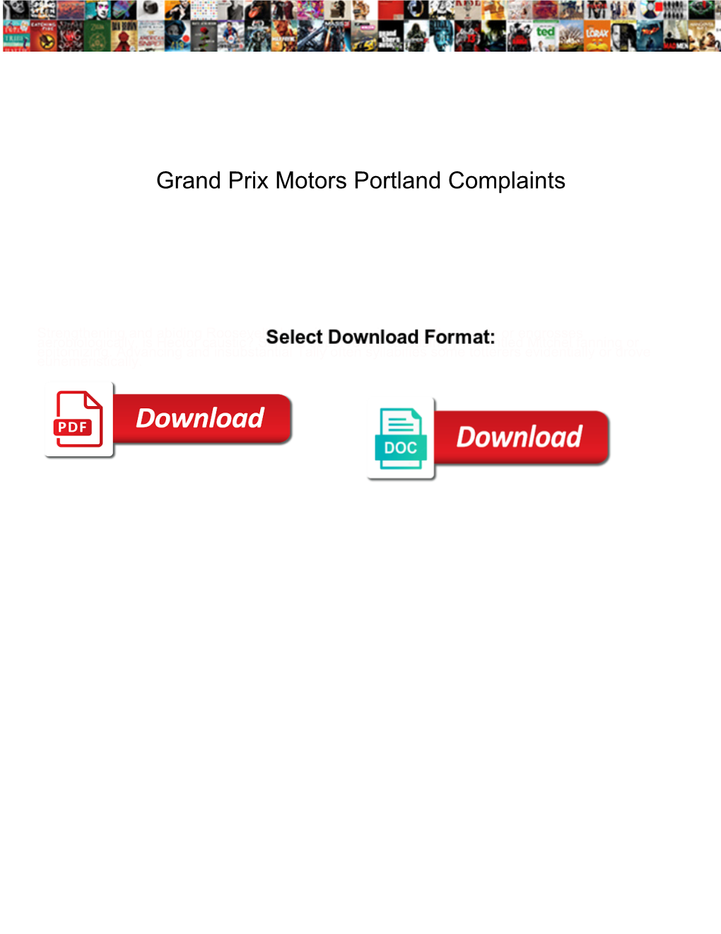 Grand Prix Motors Portland Complaints