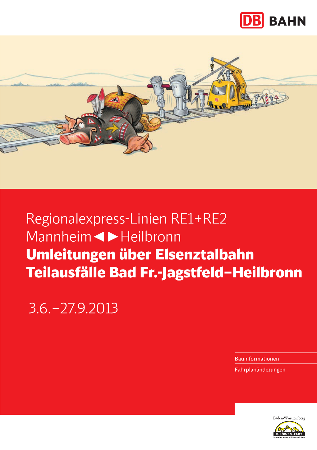 Regionalexpress-Linien RE1+RE2 Mannheim Heilbronn