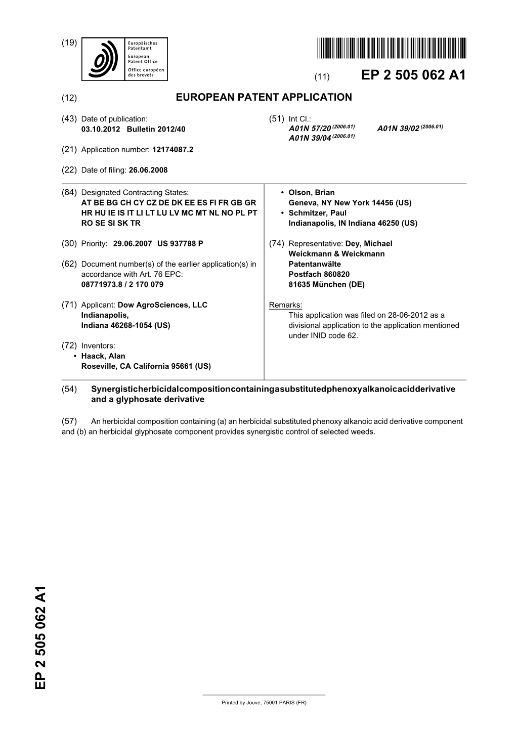 Synergistic Herbicidal Composition Containing a Substituted Phenoxy Alkanoic Acid Derivative and a Glyphosate Derivative