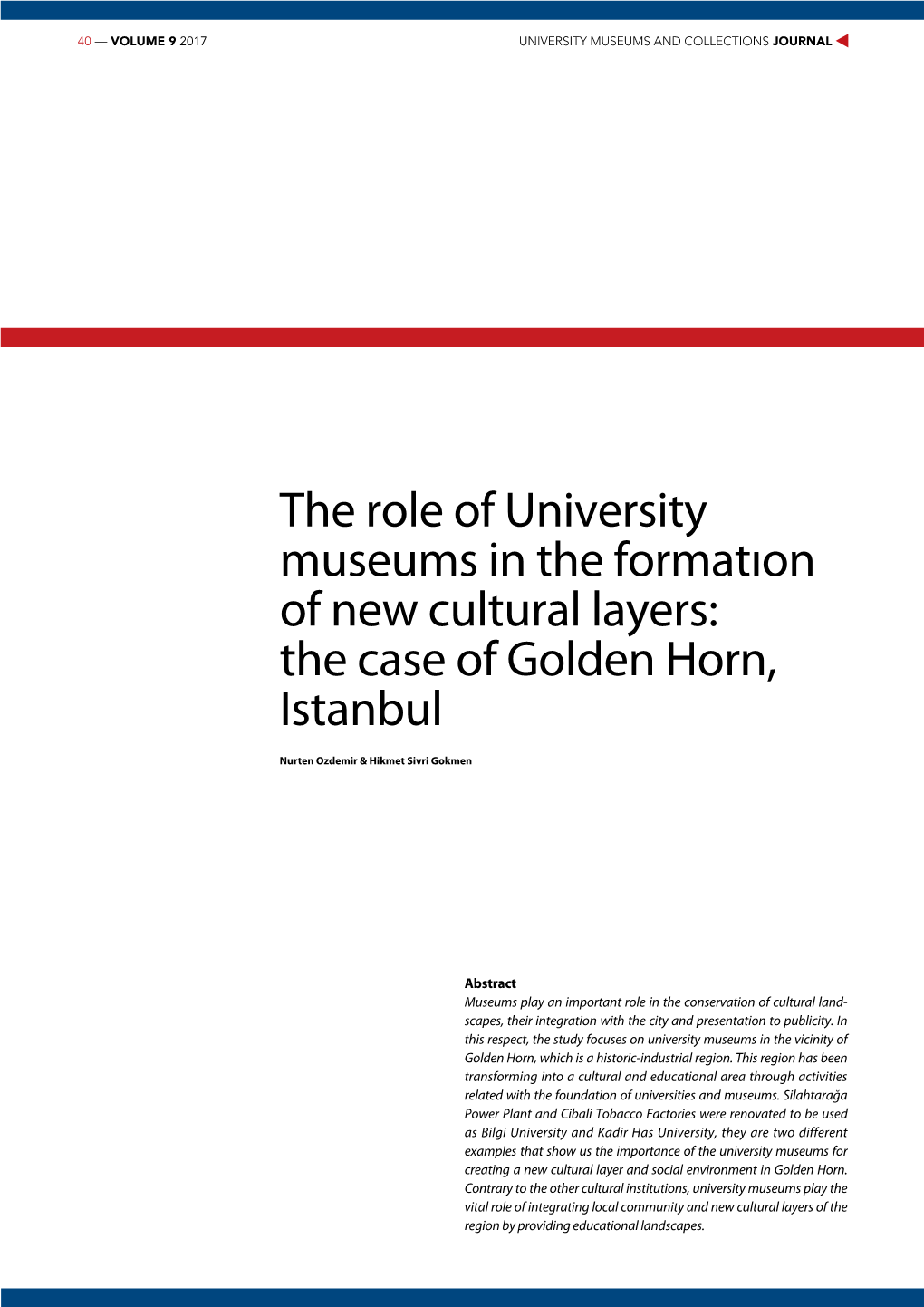 The Role of University Museums in the Formation of New Cultural Layers