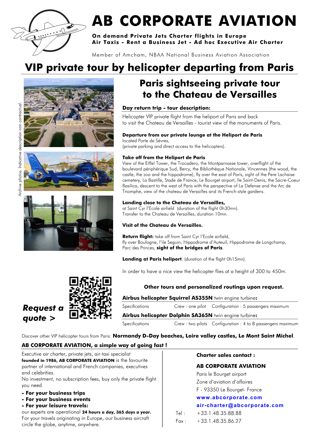 VIP Helicopter Paris Sightseeing Private Tour