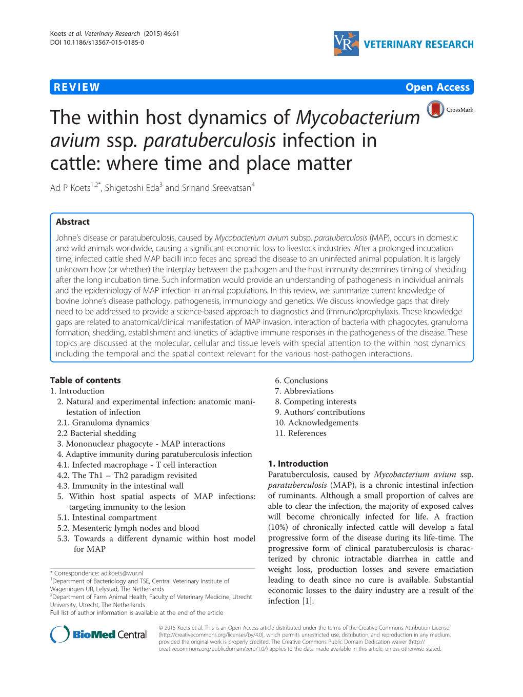 The Within Host Dynamics of Mycobacterium Avium Ssp
